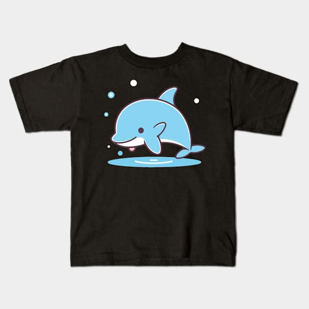 I love Dolphins Kids T-Shirt by Art ucef